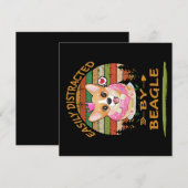 1 Easily Distracted By Beagle 招待状 (正面/裏面)