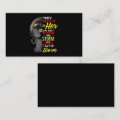 1 I Am The Strong African Queen Girls Black Histor 名刺 (正面/裏面)