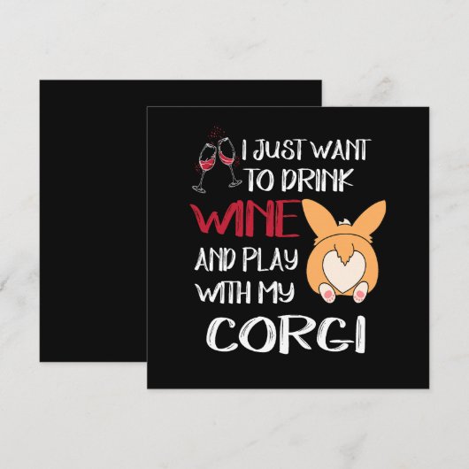 1 I Want Just Want To Drink Wine 招待状 (正面/裏面)