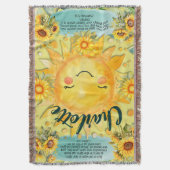 1 John 1:7, Christian Women Sunshine スローブランケット (正面縦)