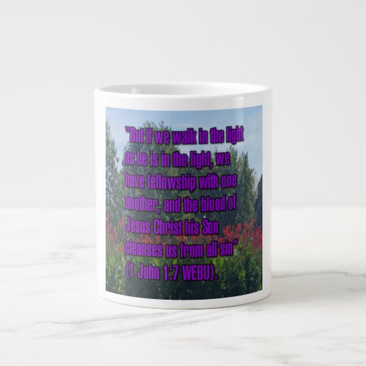 1 John 1:7 WEBU Mug ジャンボコーヒーマグカップ (正面)