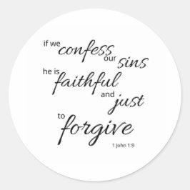 1 John 1:9 ステッカー | 許し