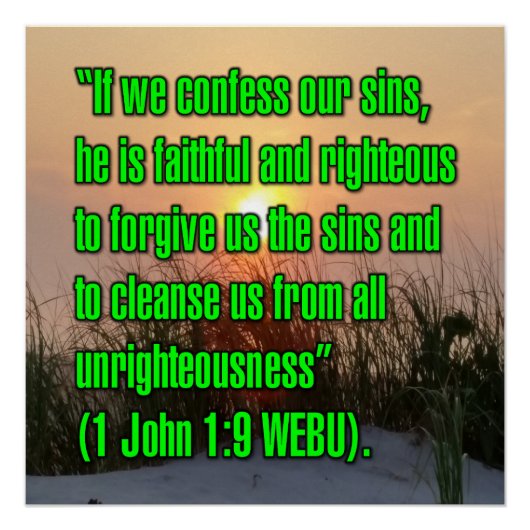 1 John 1:9 WEBU ポスター (正面)