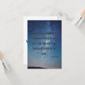 1 John 3:4 KJVバイブル聖句Pic Flat Greeting Card カード (正面/裏面インサイチュ)