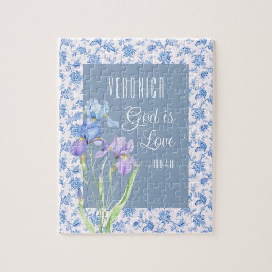 1 John 4:16 God Is Love – Personalized Christian ジグソーパズル (縦)