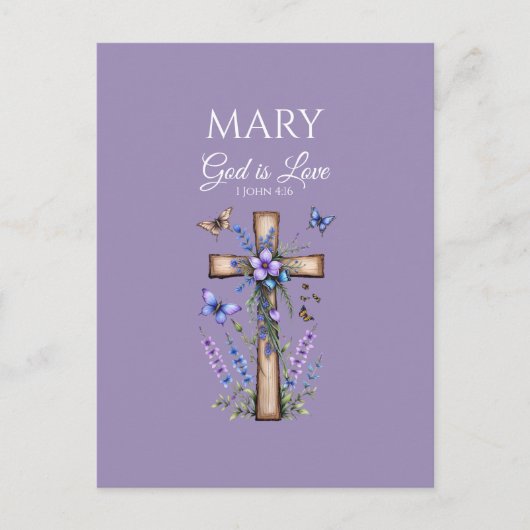 1 John 4:16 God Is Love – Personalized Christian ポストカード (正面)