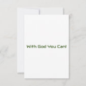 1 John 4:4 KJVバイブルVerse Flat Greeting Card カード (裏面)