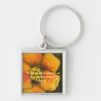 1 John 4:8 "- – 神は愛だからだ。 聖書の真実の鍵 キーホルダー