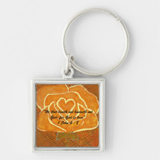 1 John 4:8 "- – 神は愛だからだ。 聖書の真実の鍵 キーホルダー