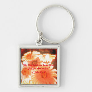 1 John 4:8 "- – 神は愛だからだ。 聖書の真実の鍵 キーホルダー