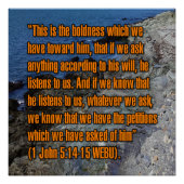 1 John 5:14-15 WEBU ポスター (正面)
