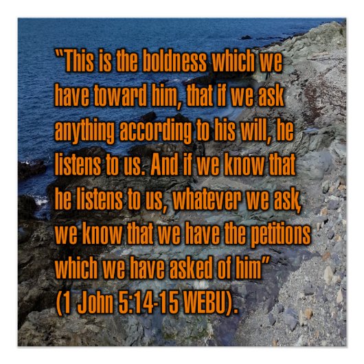 1 John 5:14-15 WEBU ポスター (正面)