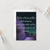 1 John 5:3 KJVバイブル聖句Pic Flat Greeting Card カード (正面/裏面インサイチュ)