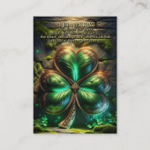 1 John 5:7-8 KJVカード – Trinity Shamrock 名刺 (裏面)