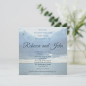 1 John Vintage Ocean Photo Wedding Invitation 招待状 (スタンド正面)