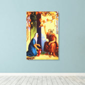 1 Kings 17神が未亡人のキャンバスを提供 キャンバスプリント (インサイチュ (ウッドフロア))