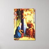 1 Kings 17神が未亡人のキャンバスを提供 キャンバスプリント (正面)