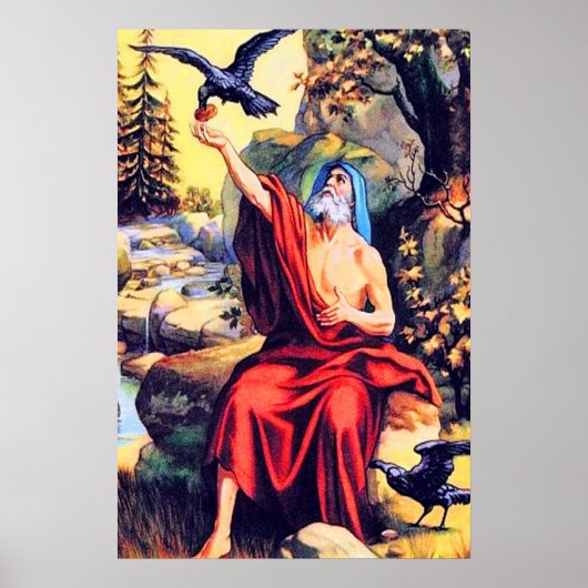 1 Kings 17 God Sends Food to Elijah poster ポスター (正面)