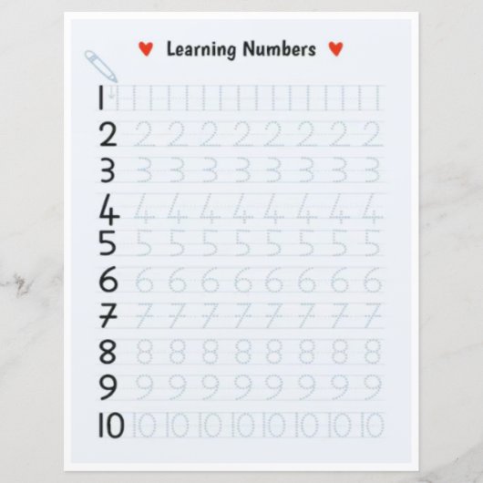 1 Learn To Draw Number 1 to 10 Teacher Home School (正面)