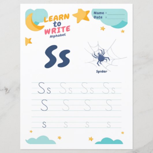 1 Learn To Spell Letter S Teacher Home Schooling (正面)