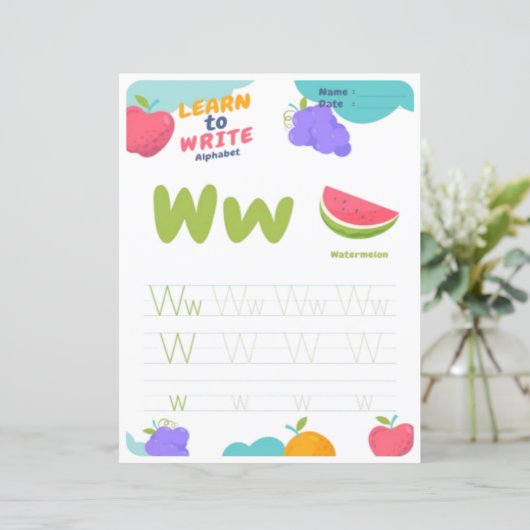 1 Learn To Spell Letter W Teacher Home Schooling (スタンド正面)