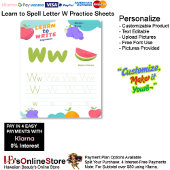 1 Learn To Spell Letter W Teacher Home Schooling