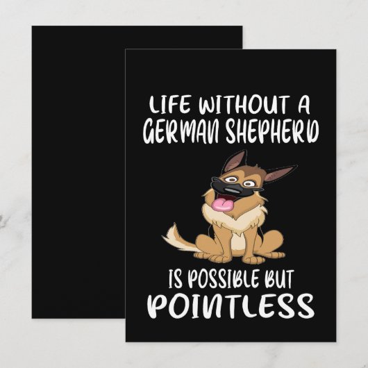 1 Life Without A German Shepherd Is Possible But P 招待状 (正面/裏面)