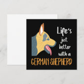 1 Life's Just Better With A German Shepherd 招待状 (正面/裏面)
