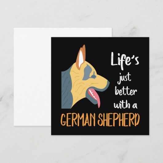 1 Life's Just Better With A German Shepherd 招待状 (正面/裏面)