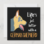 1 Life's Just Better With A German Shepherd 招待状 (正面)