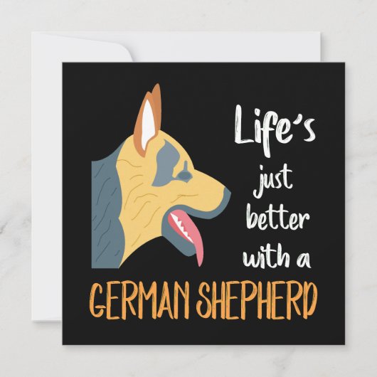 1 Life's Just Better With A German Shepherd 招待状 (正面)