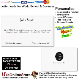 1 Modern White Logo Promote Company Brand Name  名刺