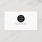 1 Modern White Logo Promote Company Brand Name  名刺 (裏面)