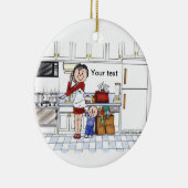 #1 Mom -フレンドリーフォーク セラミックオーナメント (右)