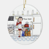 #1 Mom -フレンドリーフォーク セラミックオーナメント (左)