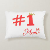 #1 Mom Love Personalized Accent Pillow アクセントクッション (正面)