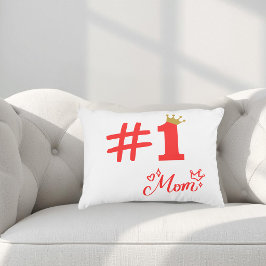 #1 Mom Love Personalized Accent Pillow アクセントクッション