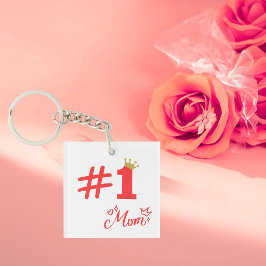 #1 Mom Love Personalized Acrylic Keychain キーホルダー