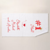 #1 Mom Love Personalized Bath Towel バスタオル (バスタオル)