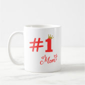 #1 Mom Love Personalized Mug コーヒーマグカップ (左)