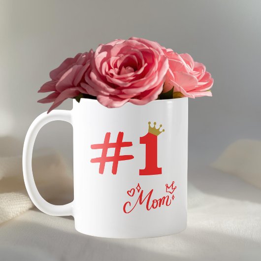 #1 Mom Love Personalized Mug コーヒーマグカップ