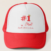#1 Mom Love Personalized Sport Hat キャップ (正面)