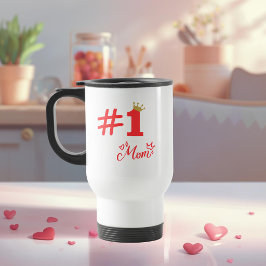 #1 Mom Love Personalized Travel Mug トラベルマグ