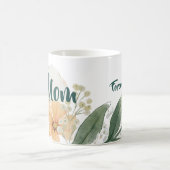 #1 Mom Mothers Day Mug.  Elegant Spring Floral コーヒーマグカップ (中央)
