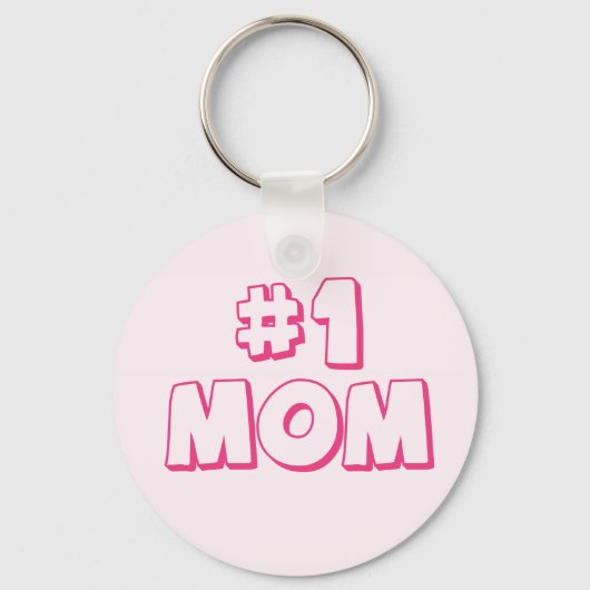 #1 Mom Number One Mom Keychain キーホルダー (正面)
