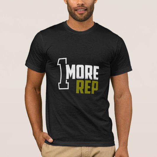 1 More Rep – ジムTシャツ Tシャツ (正面)