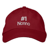 #1 Nonno 名前入りカスタムベースボールキャップ 刺繍入りキャップ (正面)