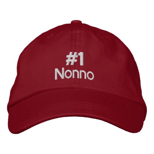 #1 Nonno  - add name Custom Baseball Cap 刺繍入りキャップ (正面)