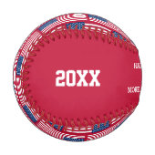 #1 Number 1パパCONQUEROR USA米国国旗 野球ボール (正面左)