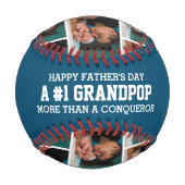 #1 NUMBER 1 GRANDPOP父の日の写真 野球ボール (正面)